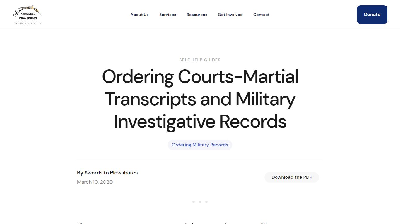 Ordering Courts-Martial Transcripts and Military Investigative Records